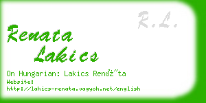 renata lakics business card